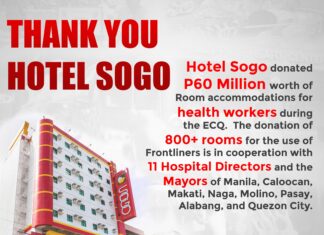 Hotel Sogo Shows Support to Frontliners