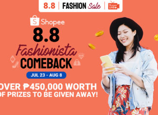 Catch the 8.8 Fashionista Comeback on Shopee Live and Win Over ₱450,000 Worth of Prizes Shopee 8.8