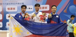 Team PH Bags Gold Medal During The 16th World Wushu Championships