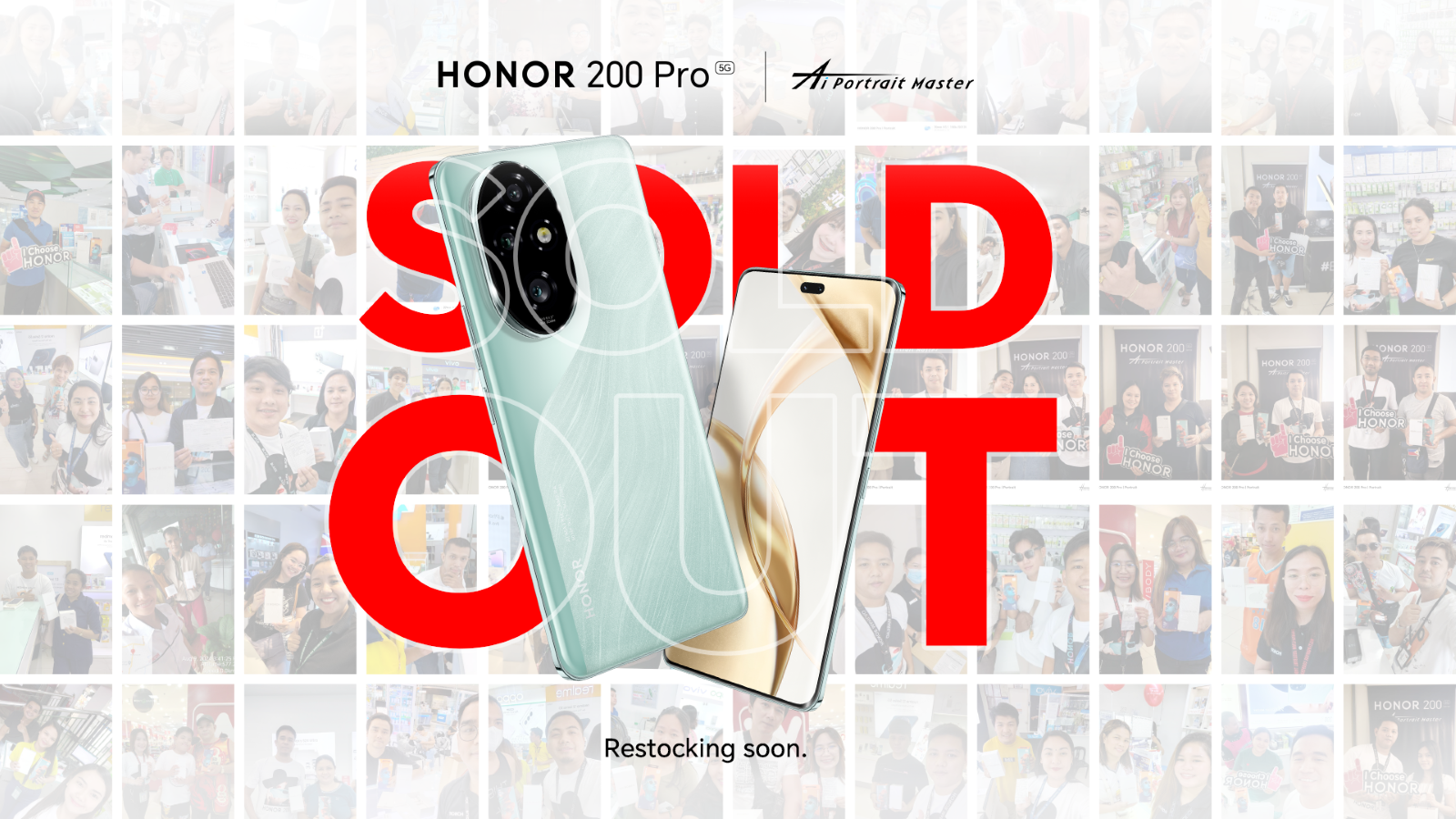 Honor 200 sold out-- to restock soon